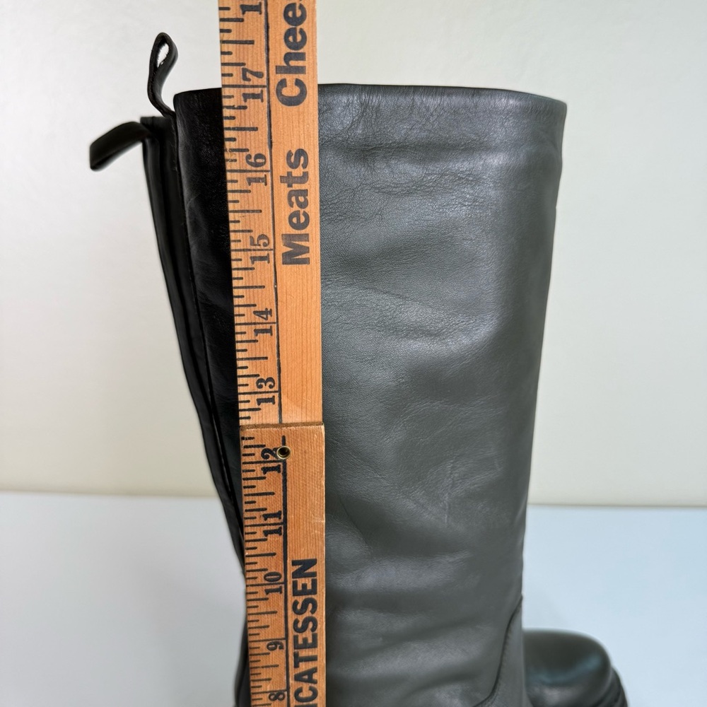 Aqua Private Label Kiki Tall Leather Lug Soles Platform Boots 10 (Fits like 11) - Picture 14 of 16